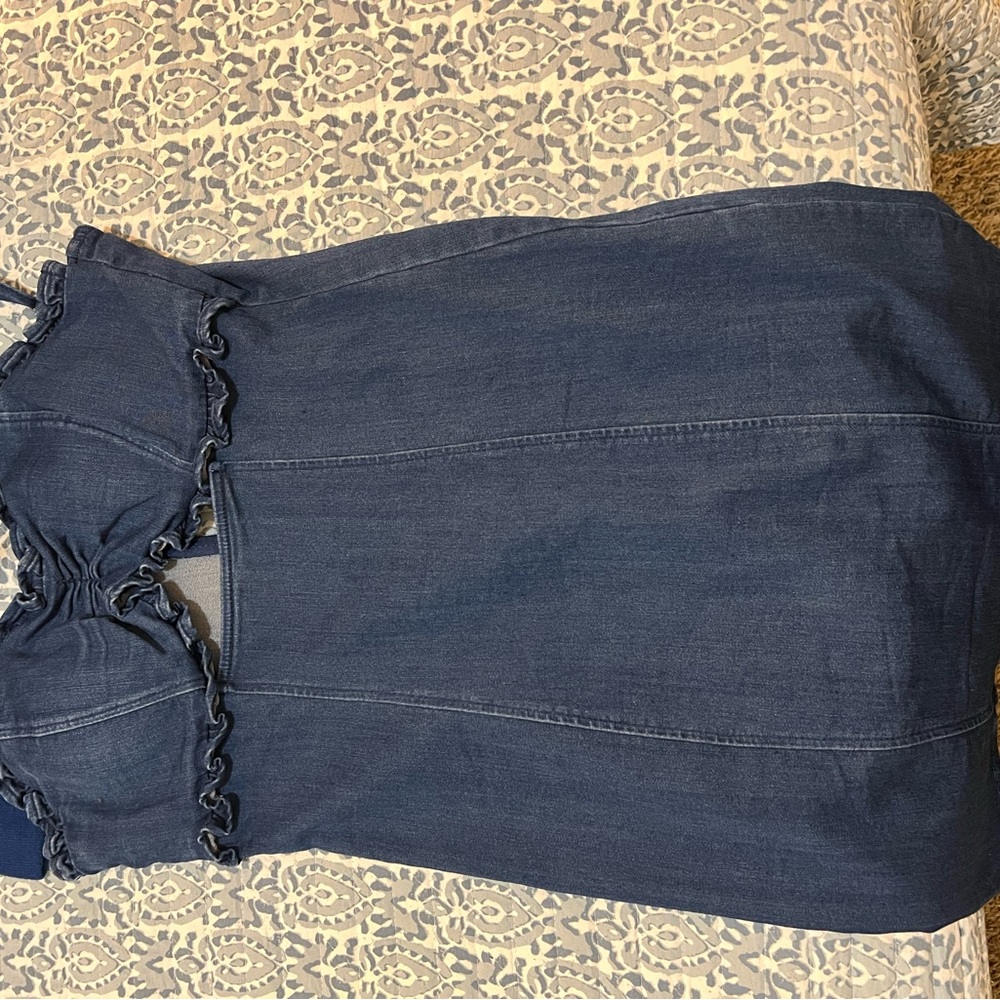 Elegant Blue Denim Mini Dress